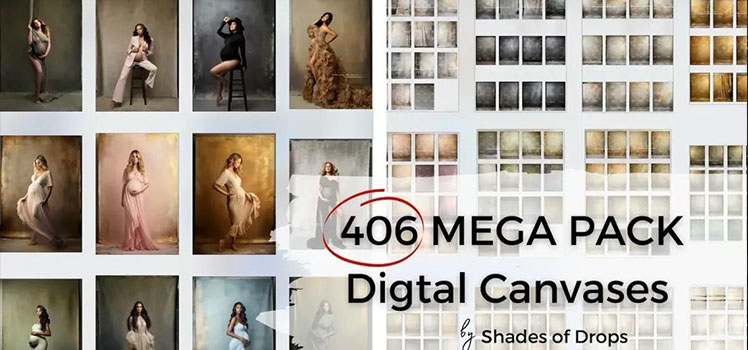 Shades of Drops - 406 Mega Pack Digital Canvases